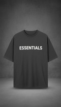Heavyweight cotton tee with stark white typography