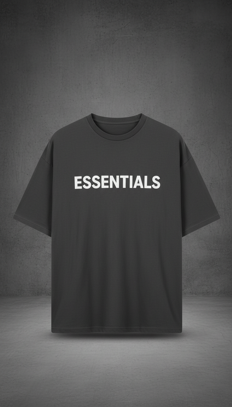 Heavyweight cotton tee with stark white typography